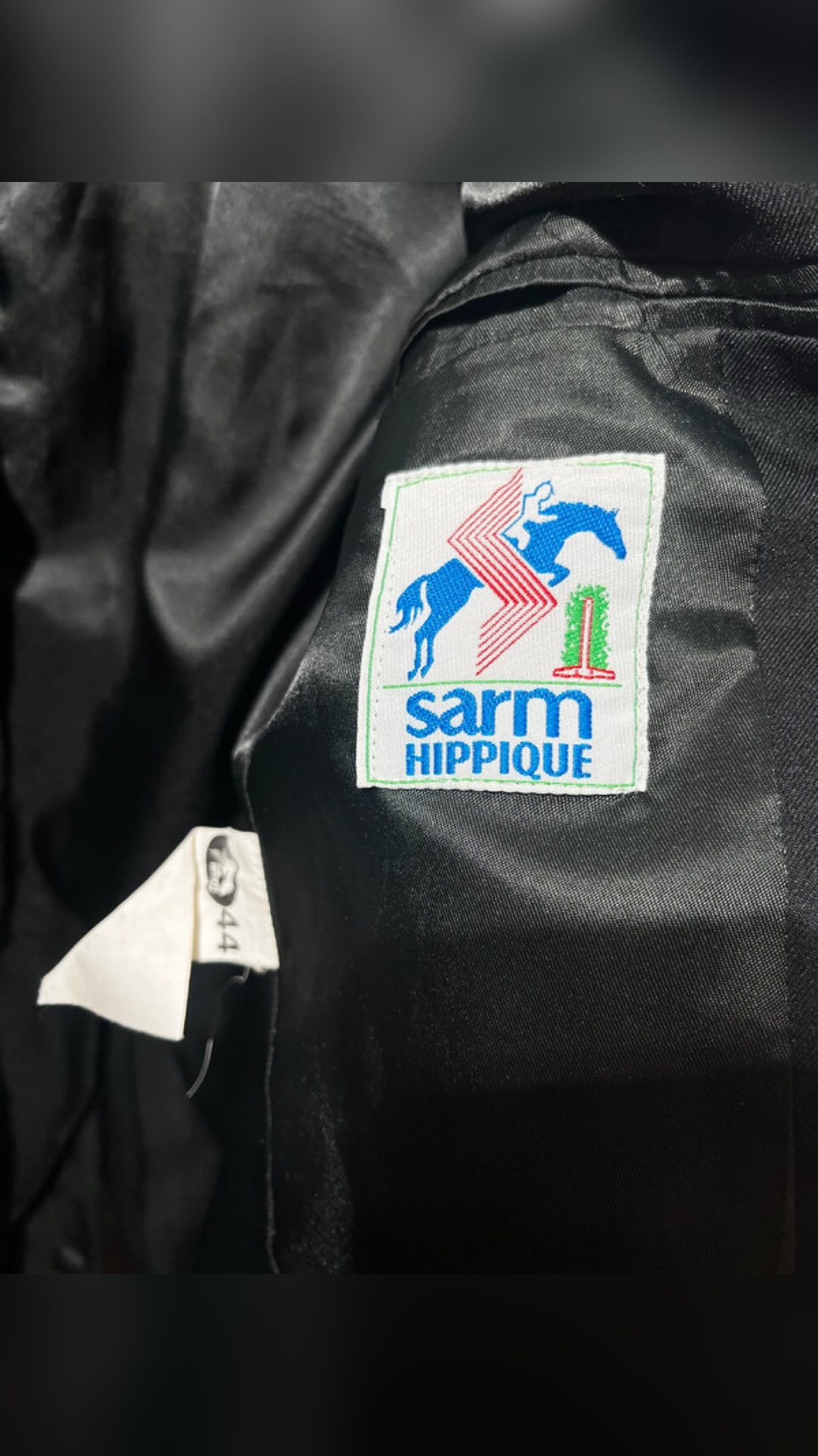 SARM Hippique - vintage - blazer - taille 44 - noire, média 3