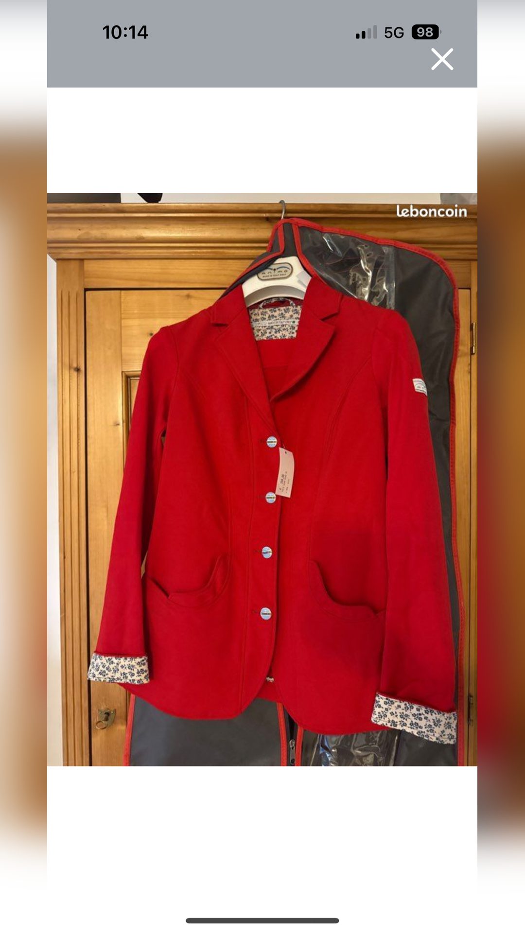 Veste de concours Animo evo rouge xs, média 4
