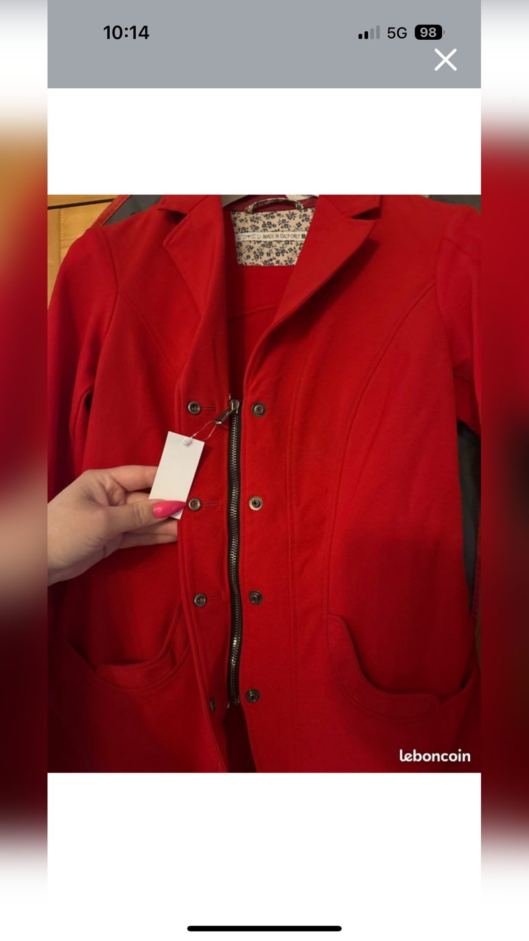 Veste de concours Animo evo rouge xs, média 3