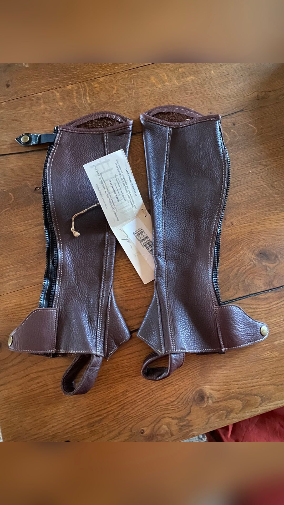 Dy’on mini chaps original - bicolores marron noir - taille XSH, média 3