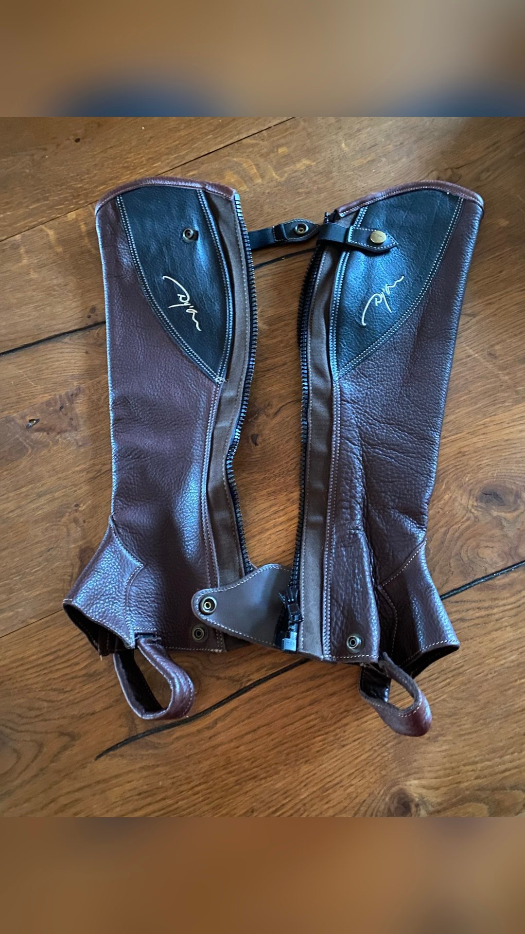 Dy’on mini chaps original - bicolores marron noir - taille XSH, média 2