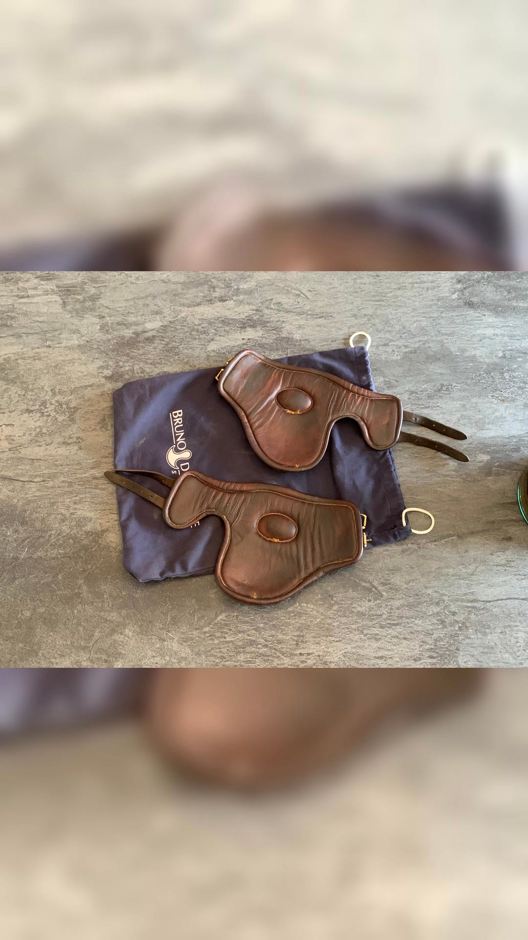Bruno Delgrange Guêtres + Protège Boulet en cuir marron taille cheval, média 3