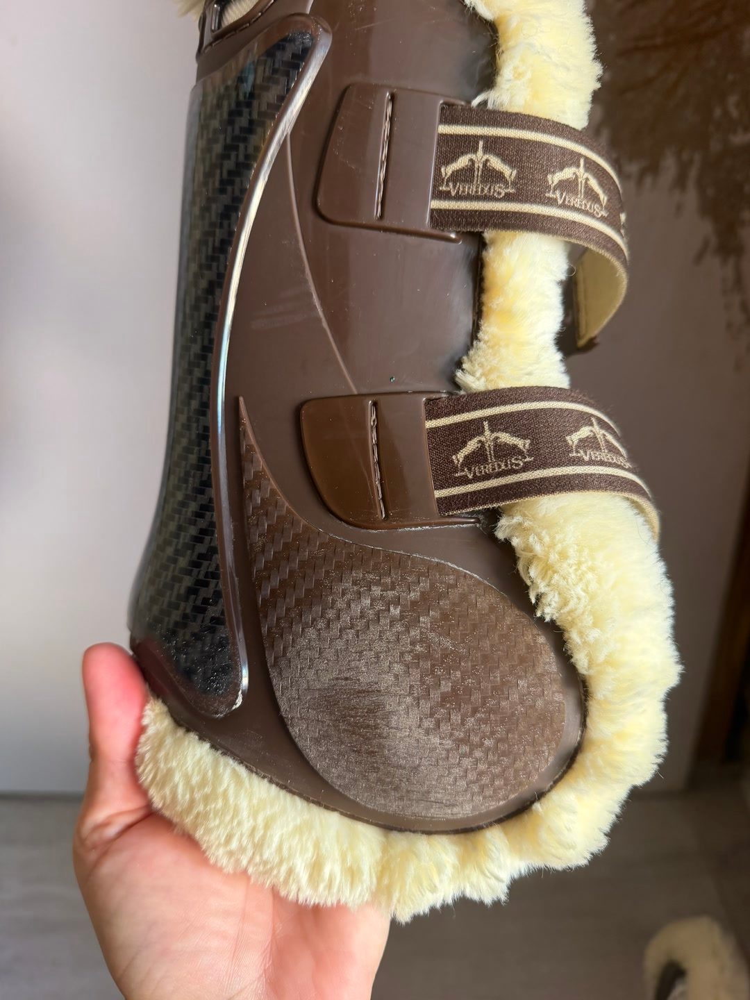 Protection cheval Guêtres Veredus en mouton 🤎 Marron taille M, média 5