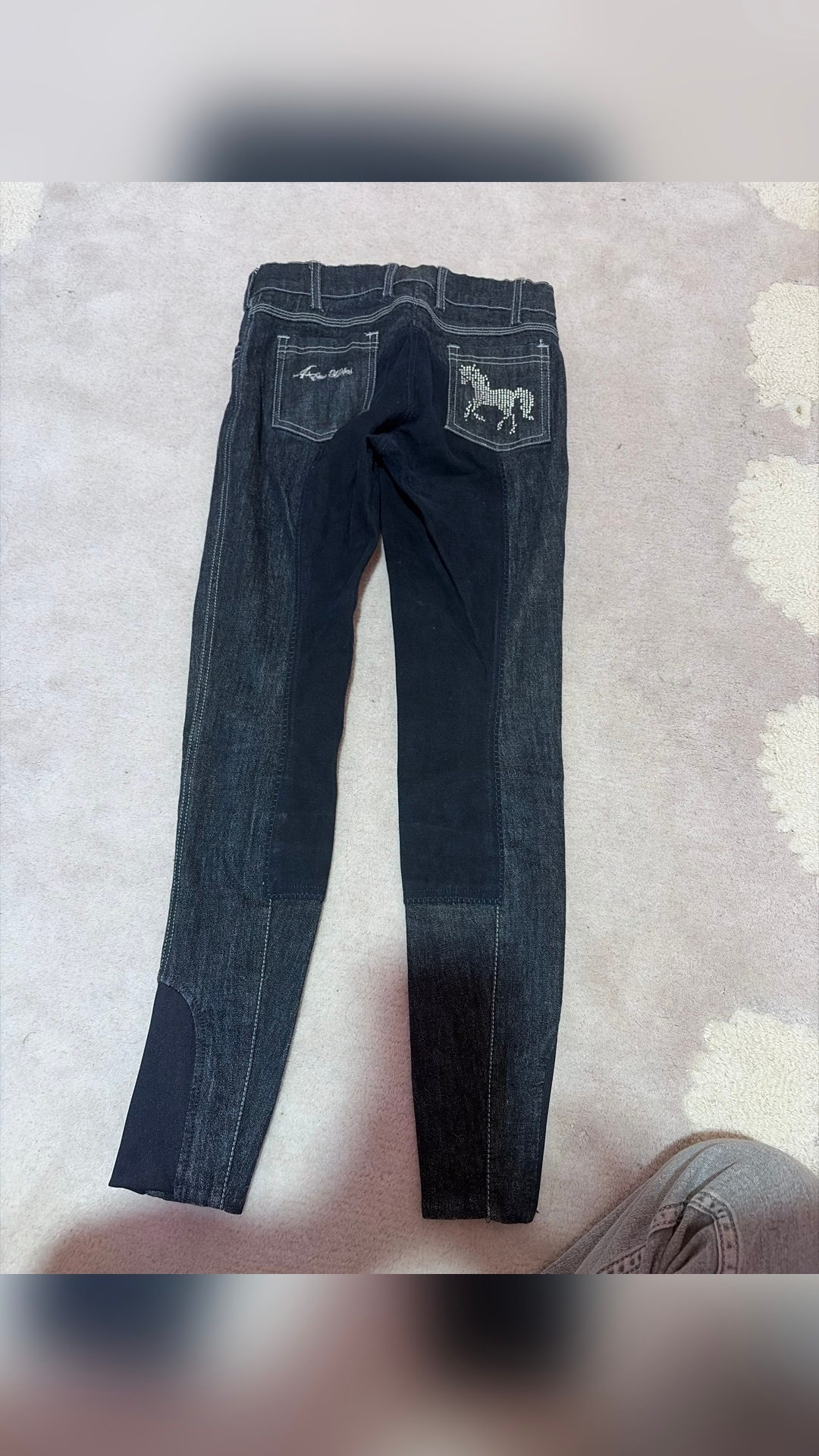 Pantalon d’équitation bleu marine, média 2