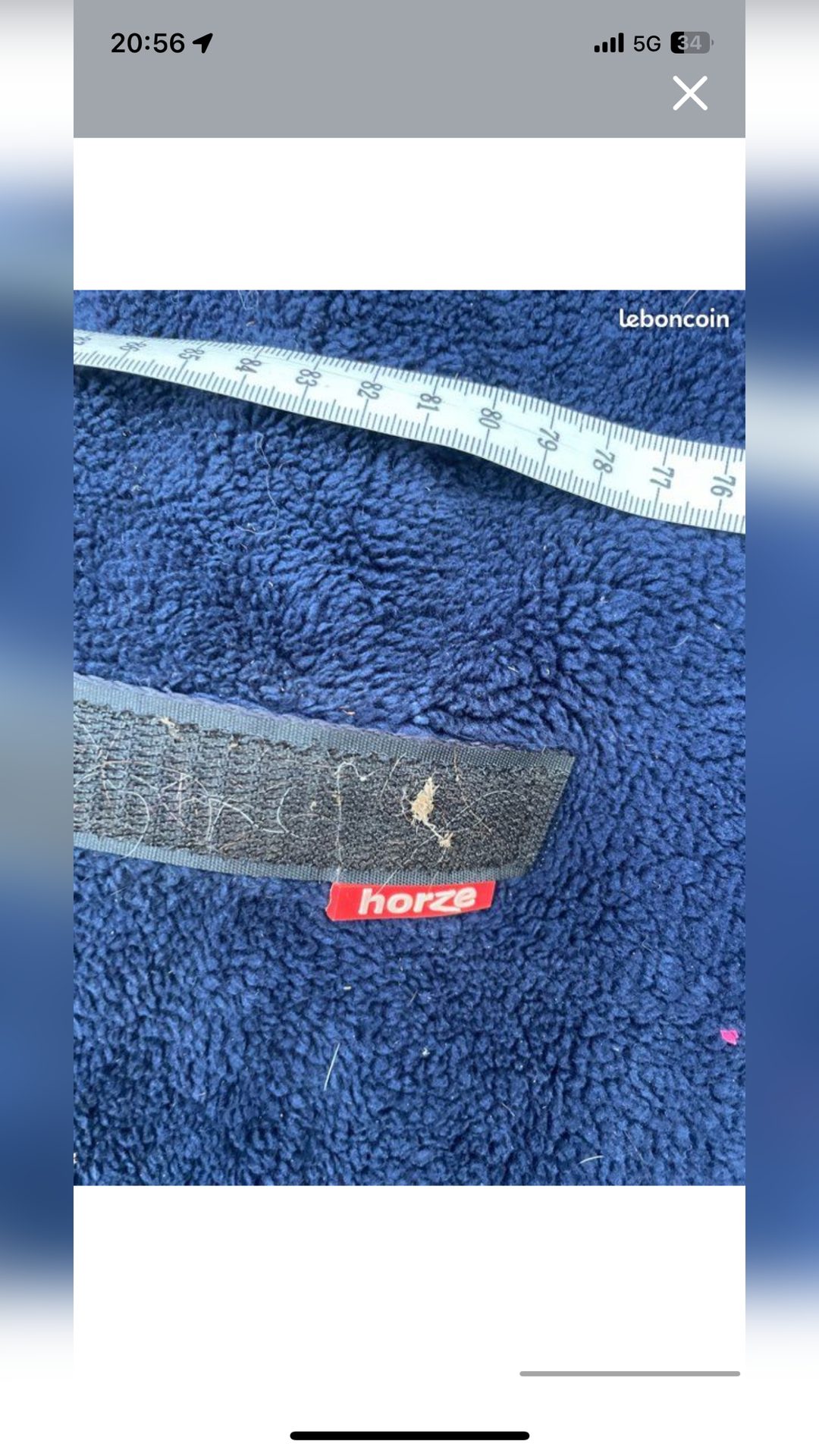 Couvre rein polaire bleu marine Horze, média 3
