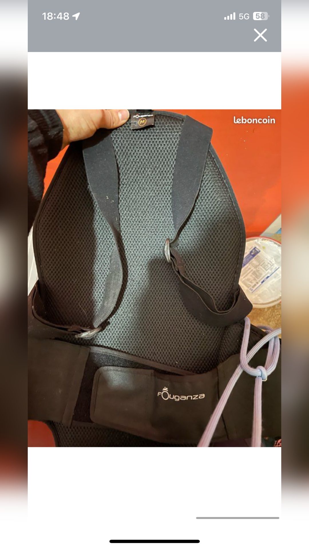 Protège dos dorsale taille M, média 3