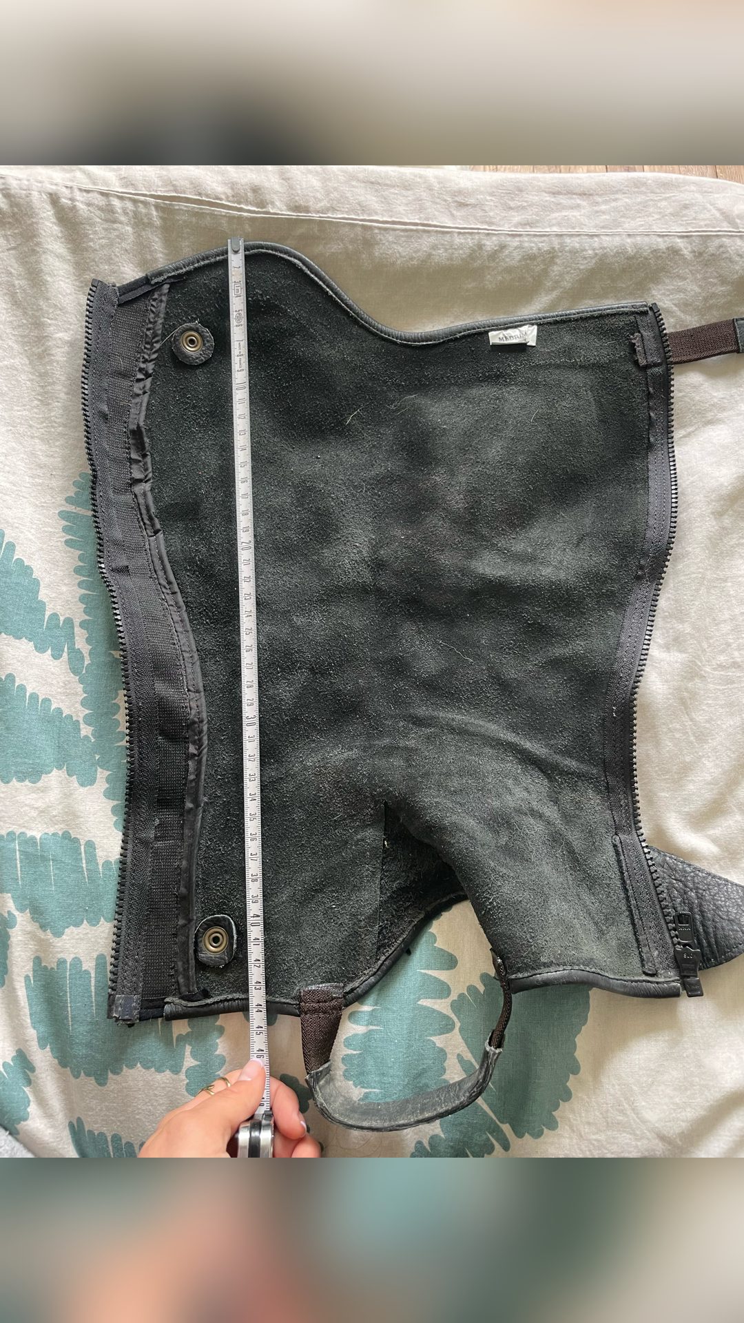 Chaps en cuir noir taille M, média 3