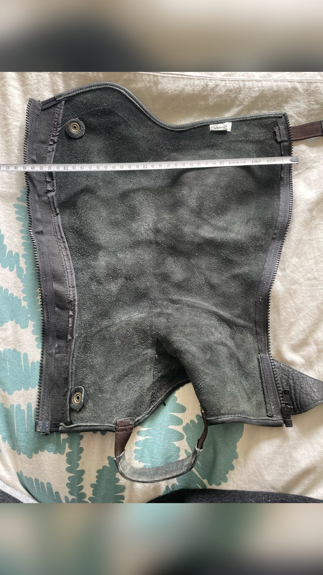 Chaps en cuir noir taille M, média 4