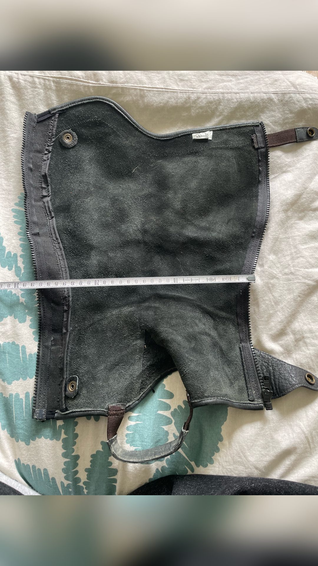 Chaps en cuir noir taille M, média 5