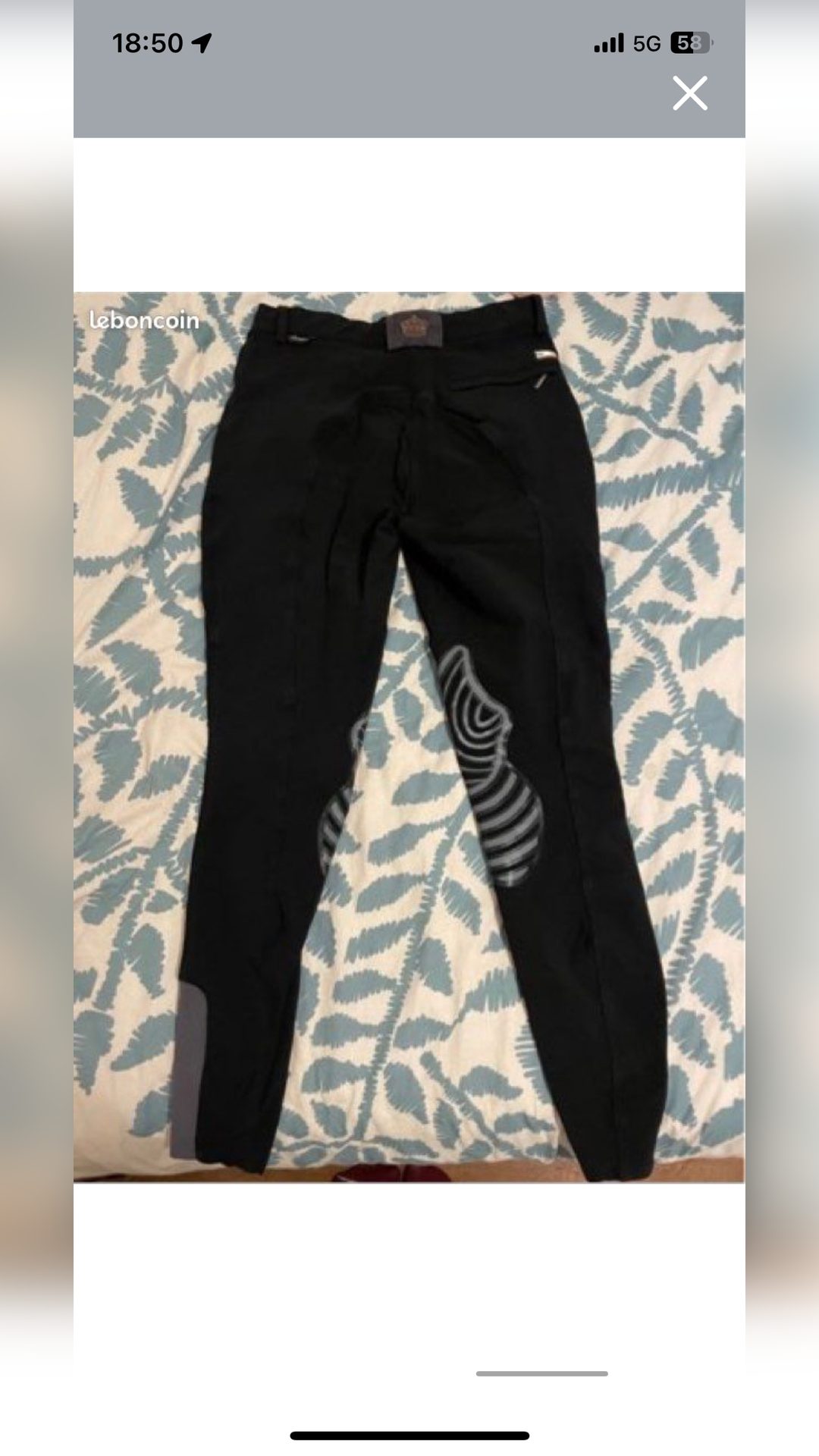 Pantalon avec gripp noir taille M, média 4