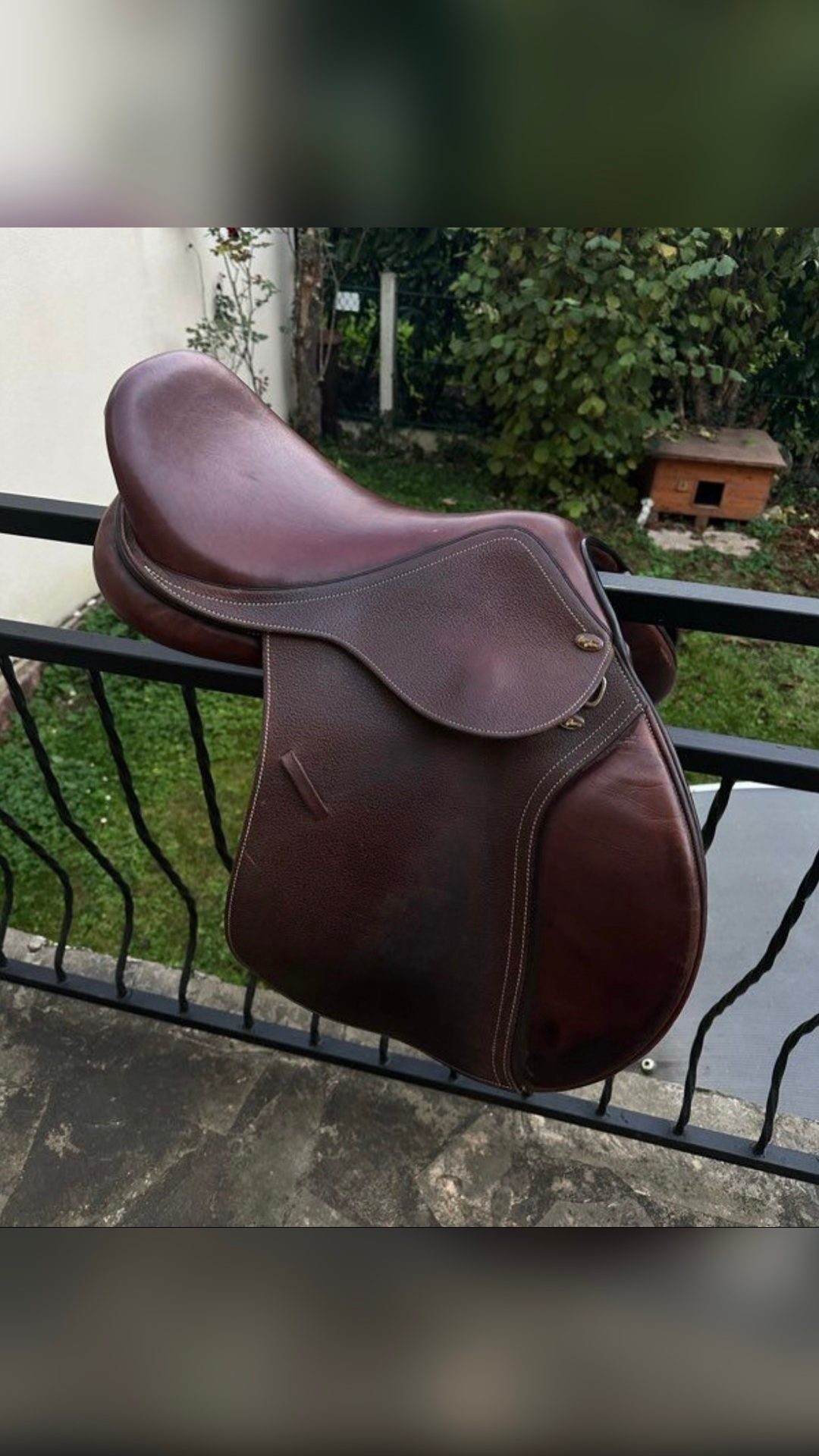 Selle Éric Thomas cuir marron, média 2