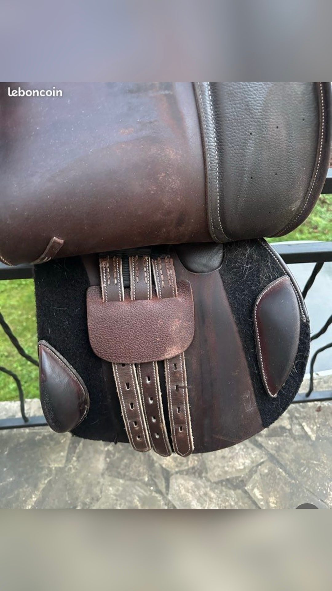 Selle Éric Thomas cuir marron, média 5