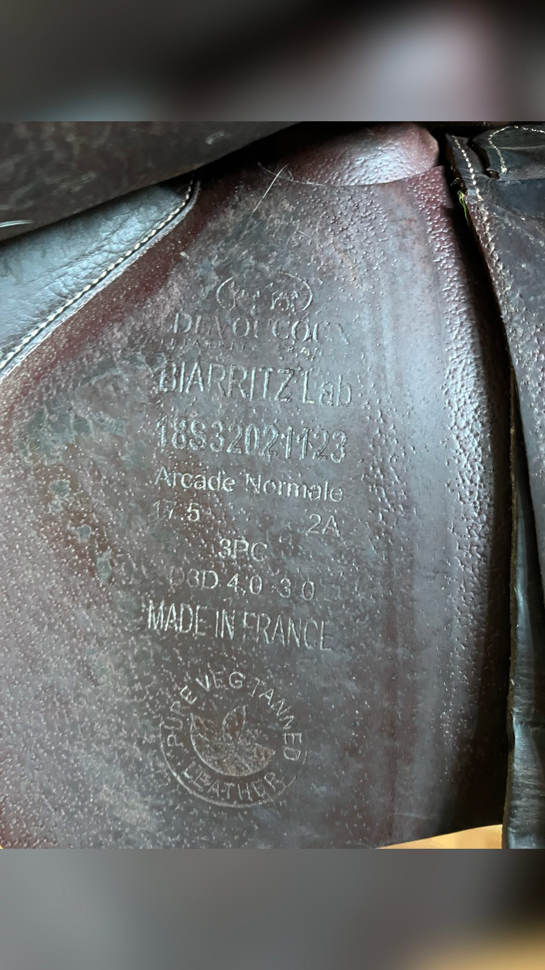 Selle Devoucoux Biarritz Lab 2018 17,5, média 5