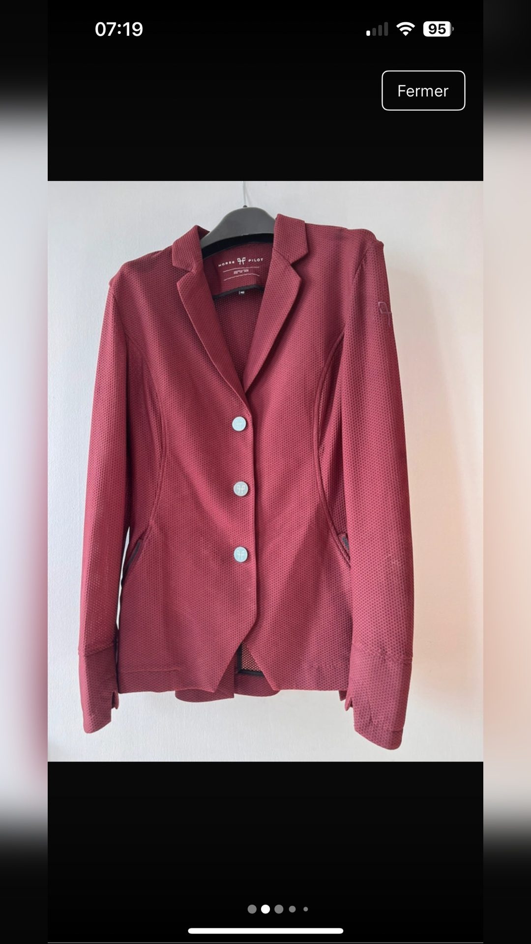 Veste Aeromesh bordeaux, média 6