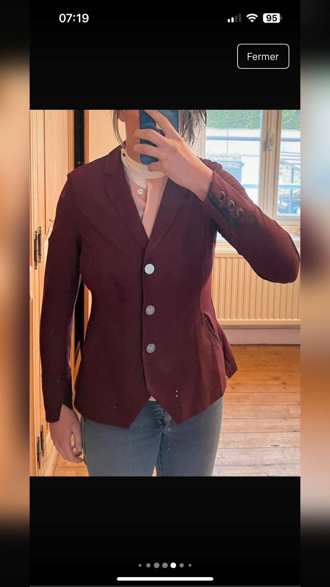 Veste Aeromesh bordeaux, média 2