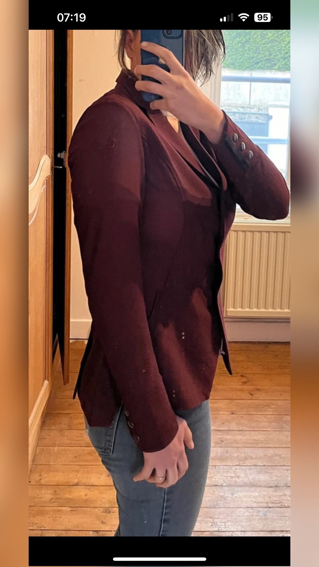 Veste Aeromesh bordeaux, média 3