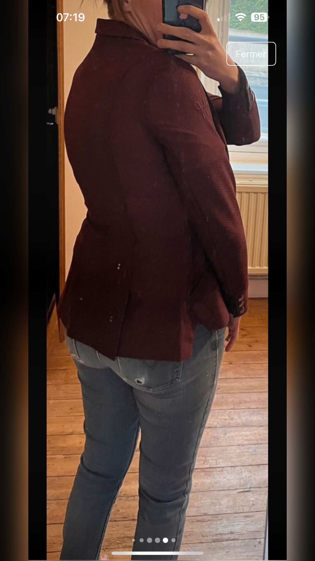 Veste Aeromesh bordeaux, média 4