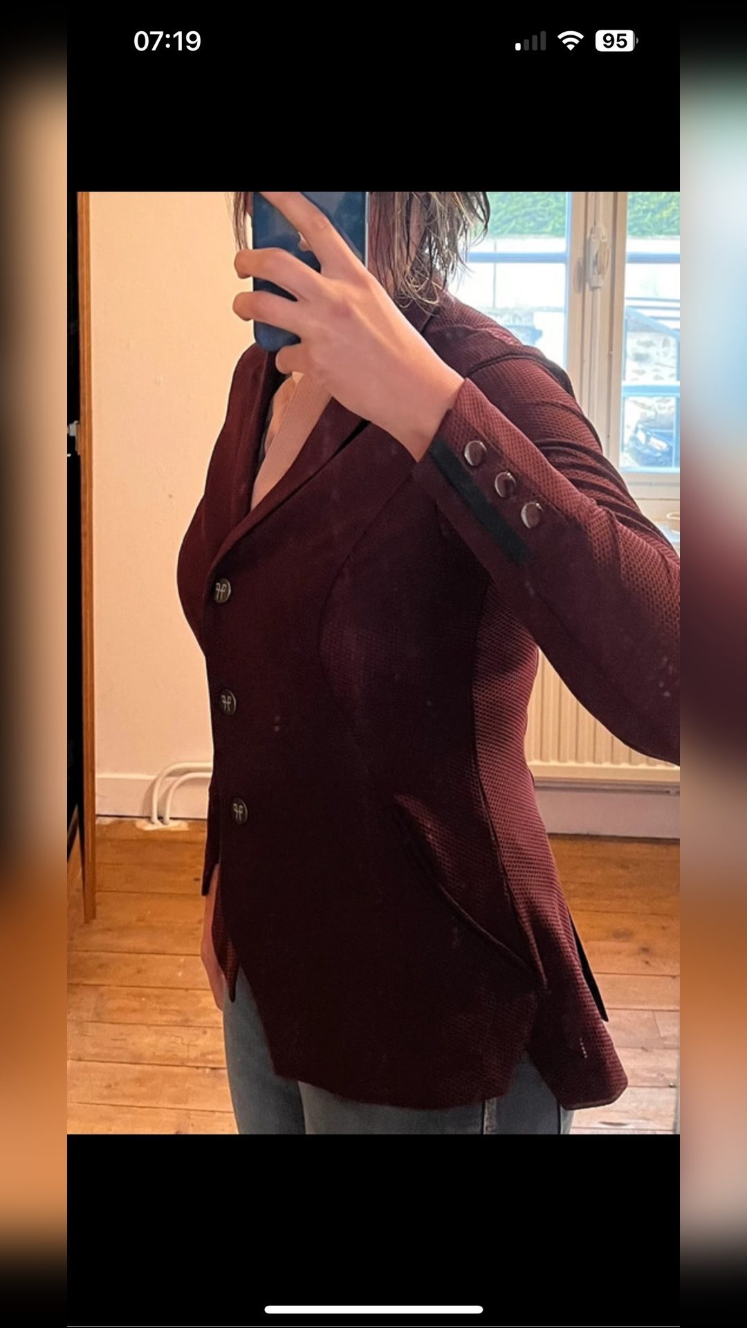 Veste Aeromesh bordeaux, média 5