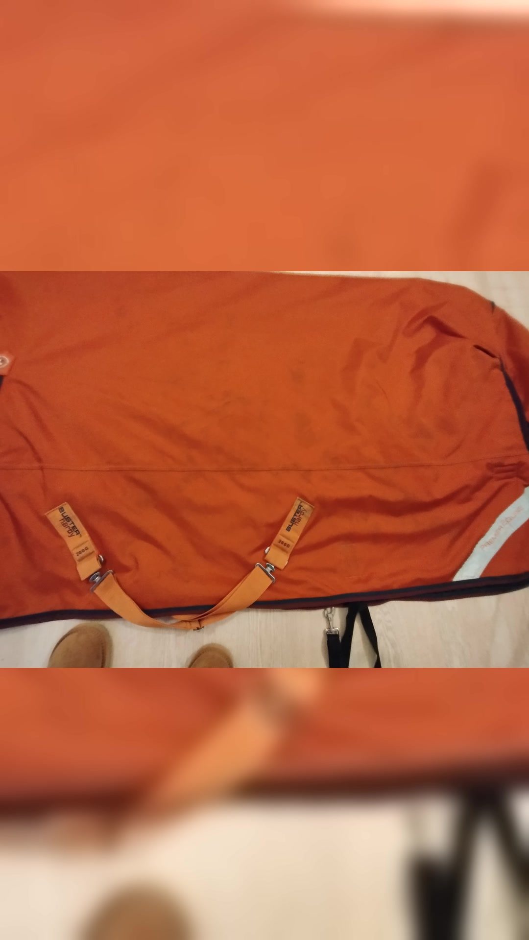 Couverture imperméable Buster Hardy 200g demi cou orange, média 8