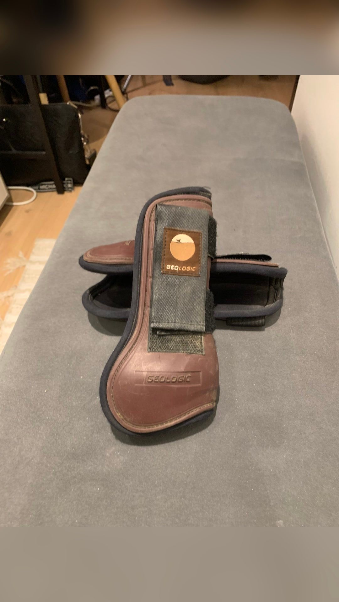 Guêtres néoprène bordeaux taille poney, média 4