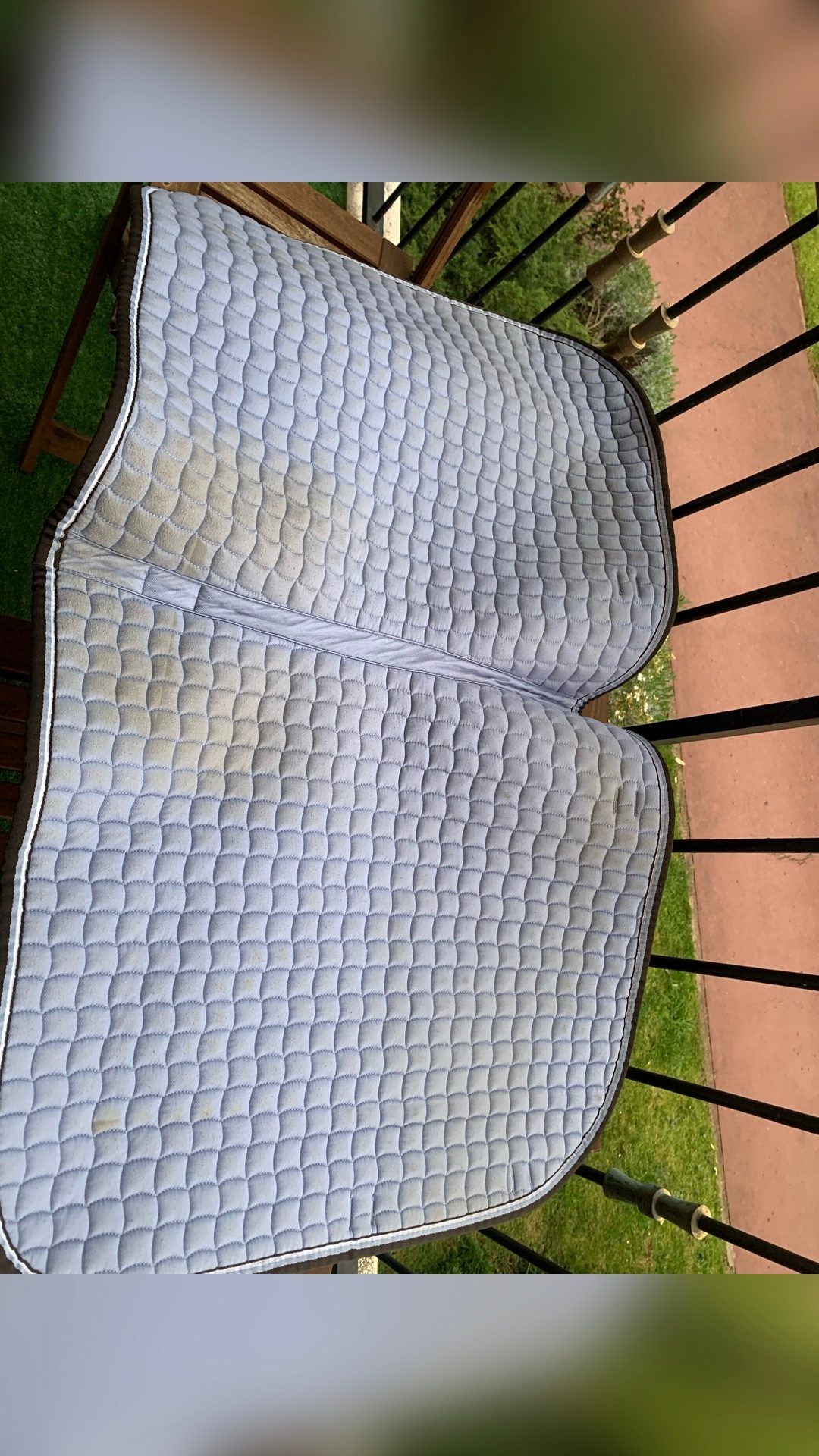 Tapis de selle dressage Eskadron bleu clair, média 8