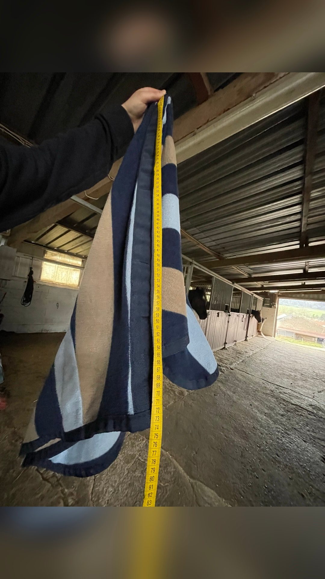 Couvre rein t.135cm bleu-sable, média 6