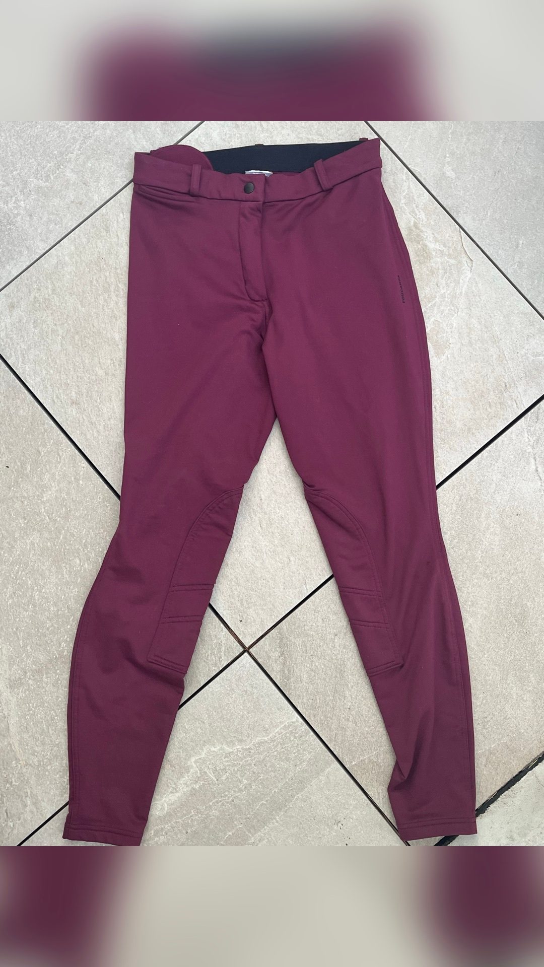 Pantalon d’équitation couleur violet bordeaux taille S, média 2