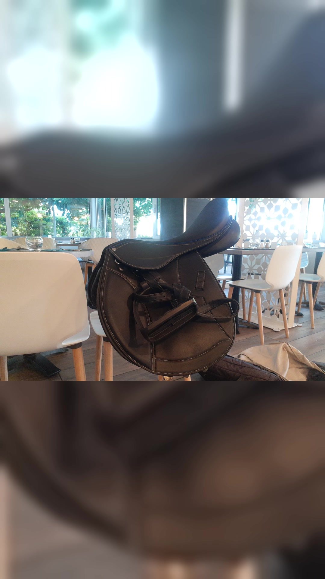 Selle norton club Rexine Evol equipée avec 2 arcades, média 4