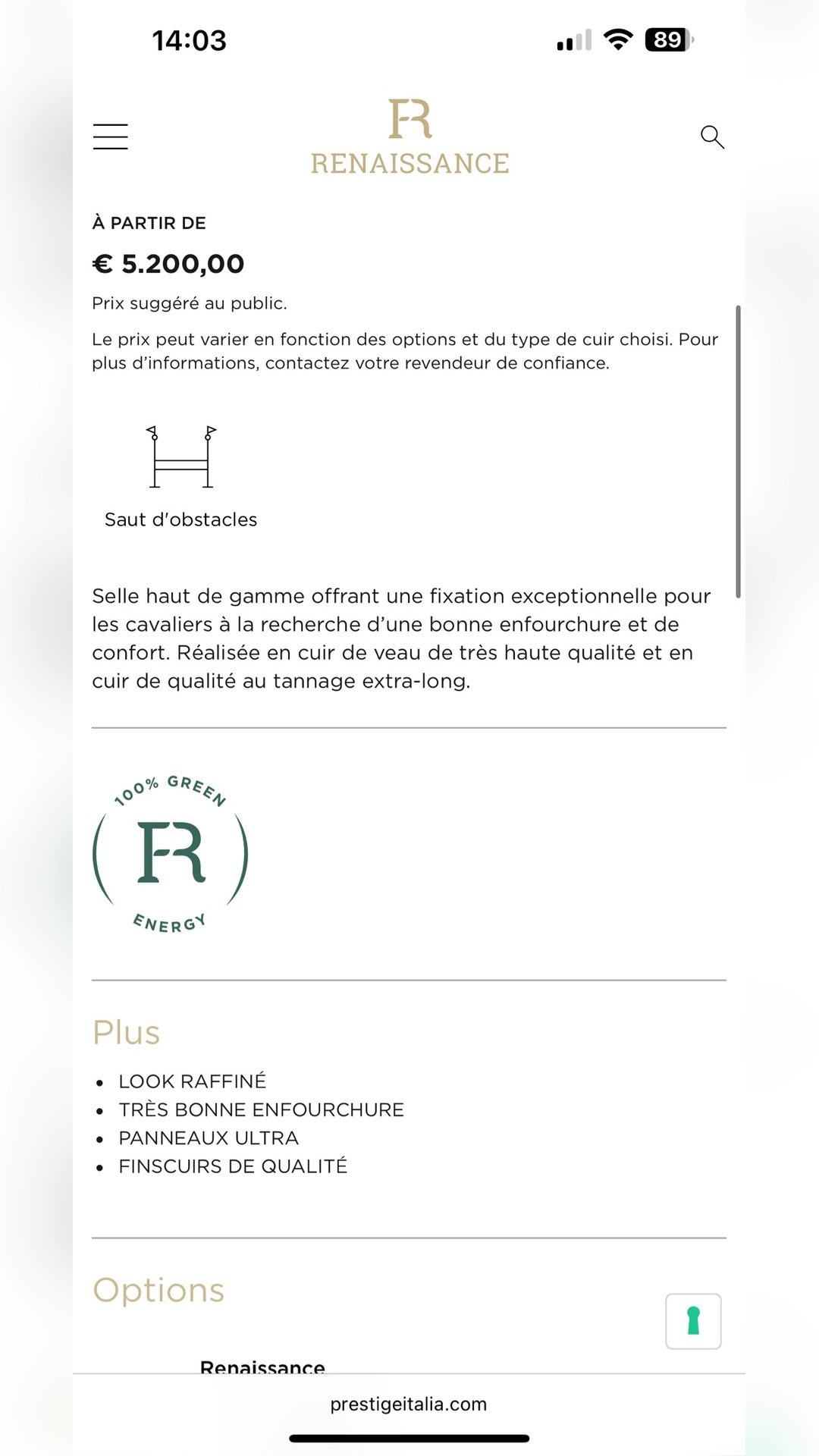 Selle Renaissance, média 2