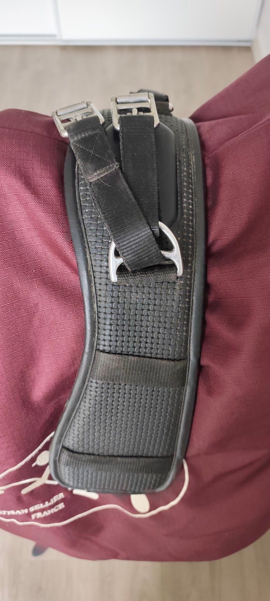 Selle dressage AULION 17" + étrivières étriers + sangle 50cm, média 9