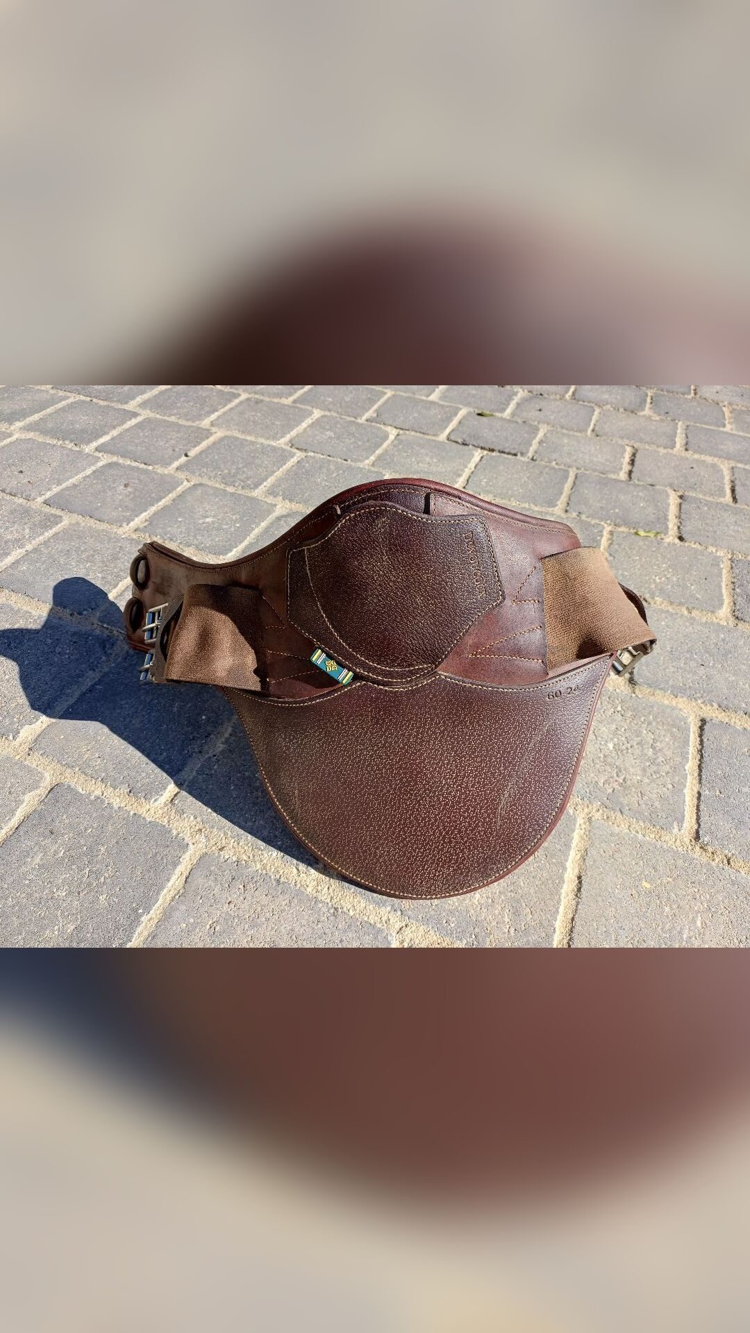 Sangle bavette Devoucoux taille 60 cm havane très bon état, média 2