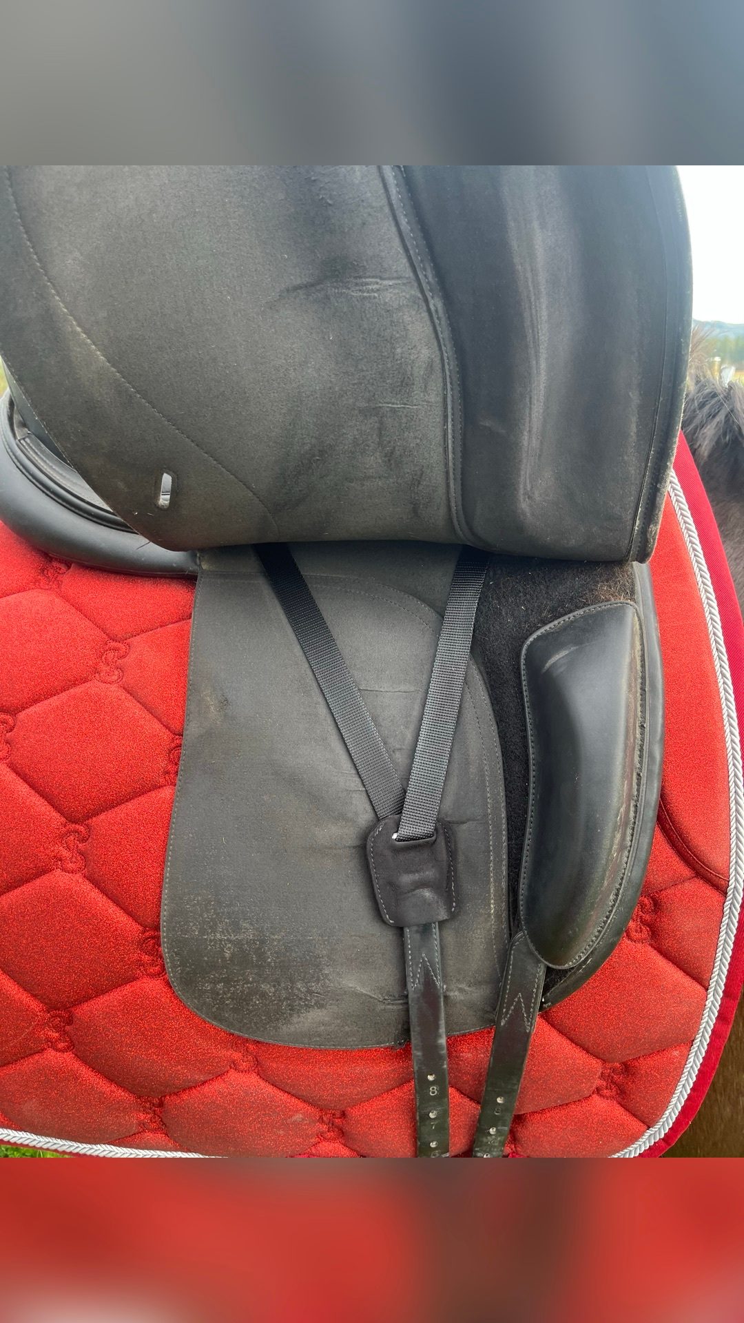 Selle dressage noire Tekna 18pc, média 7