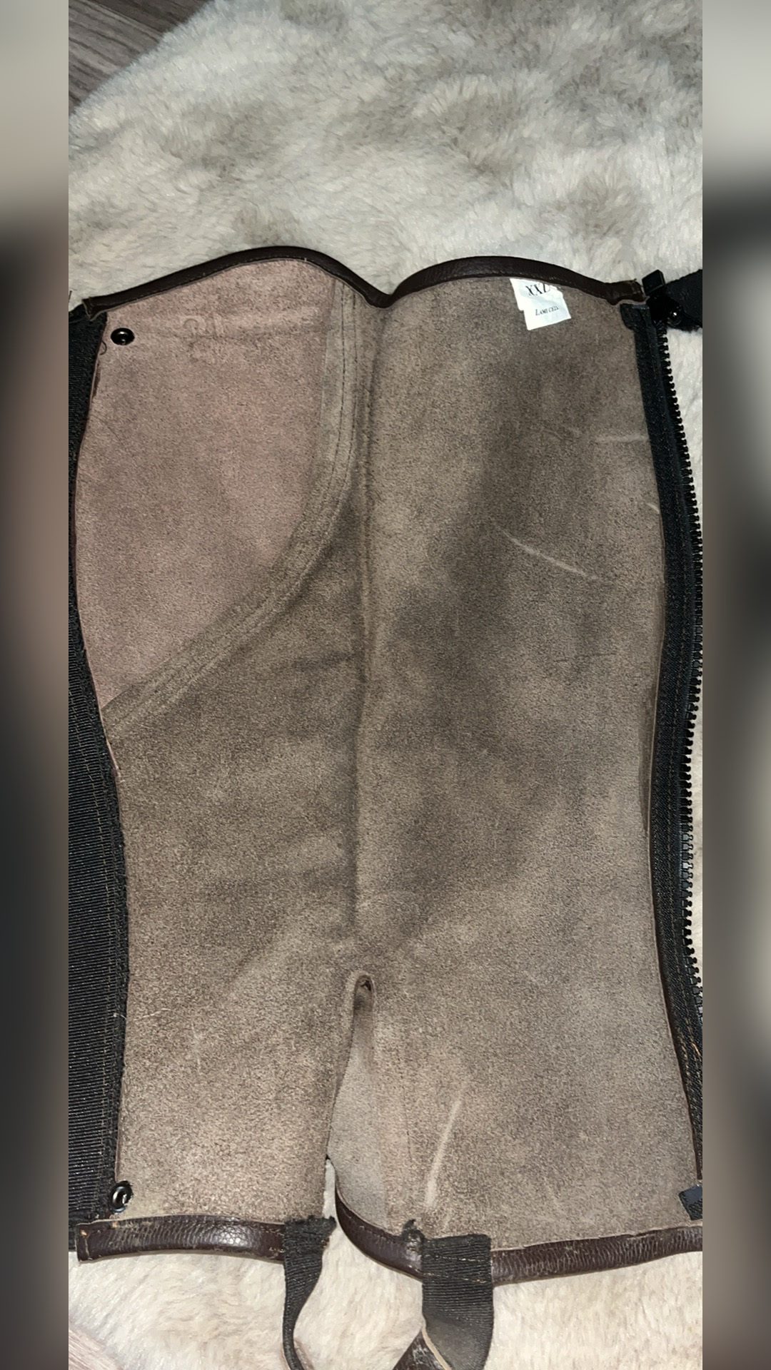 Chaps marrons en cuir XXL, média 3