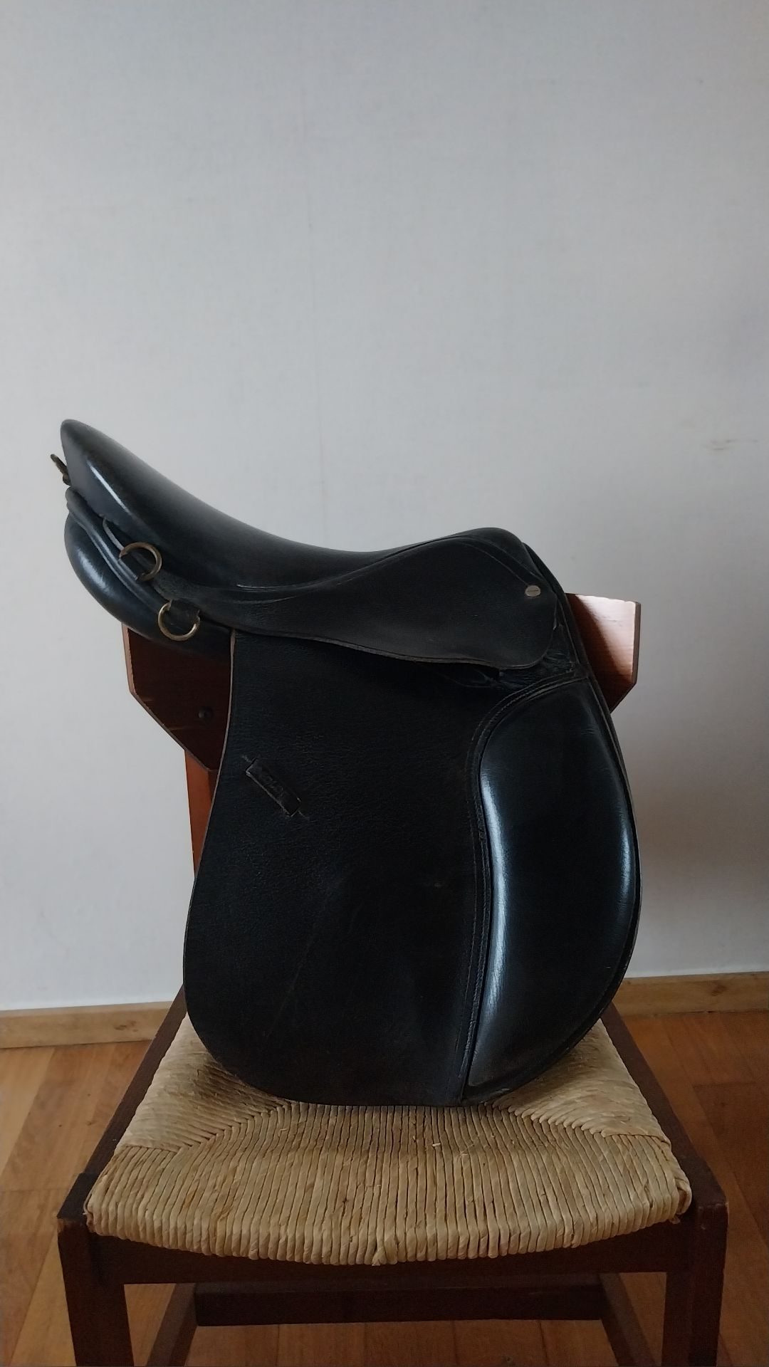 Selle équitation cuir cheval - noire, média 2