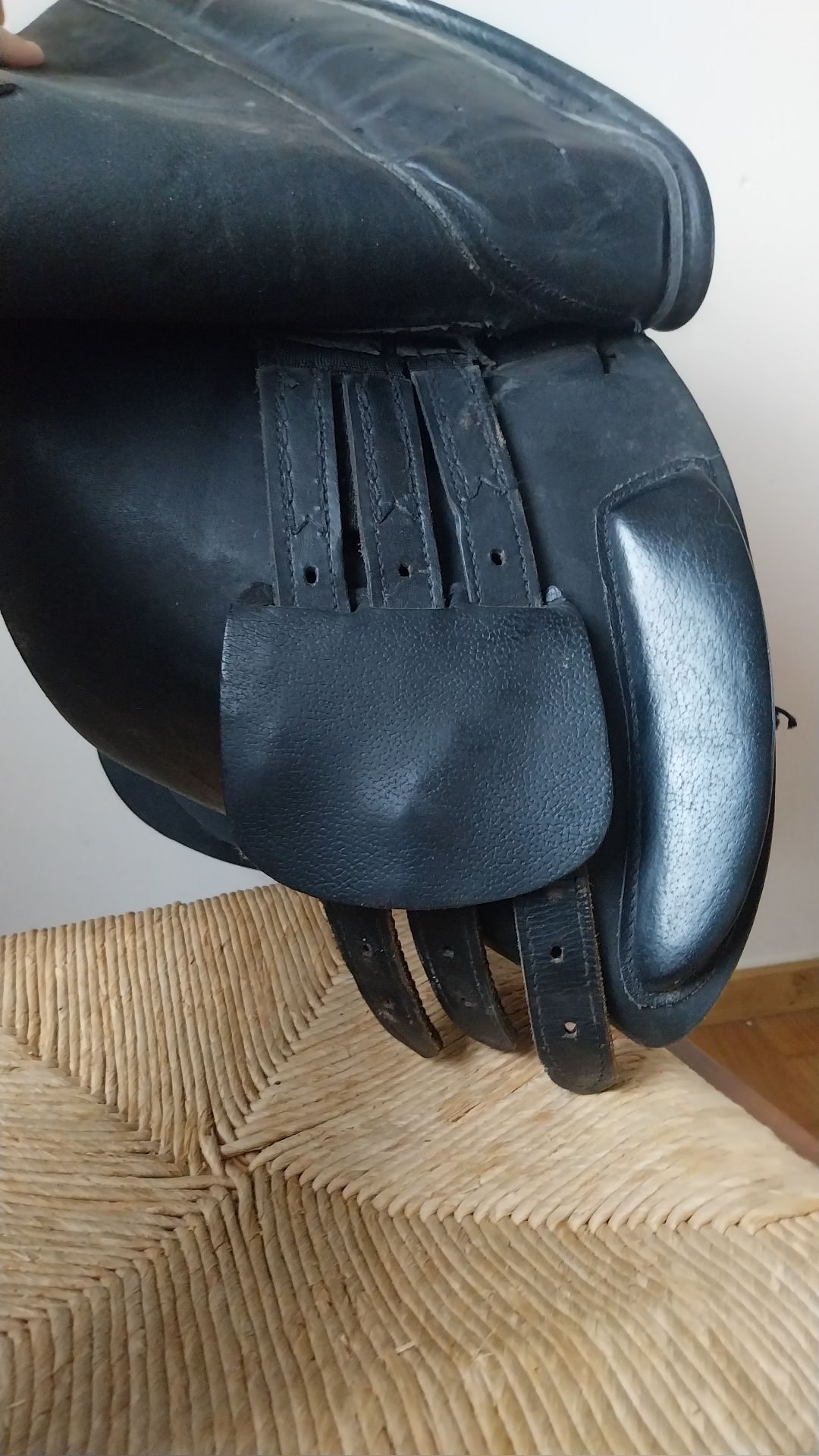 Selle équitation cuir cheval - noire, média 3