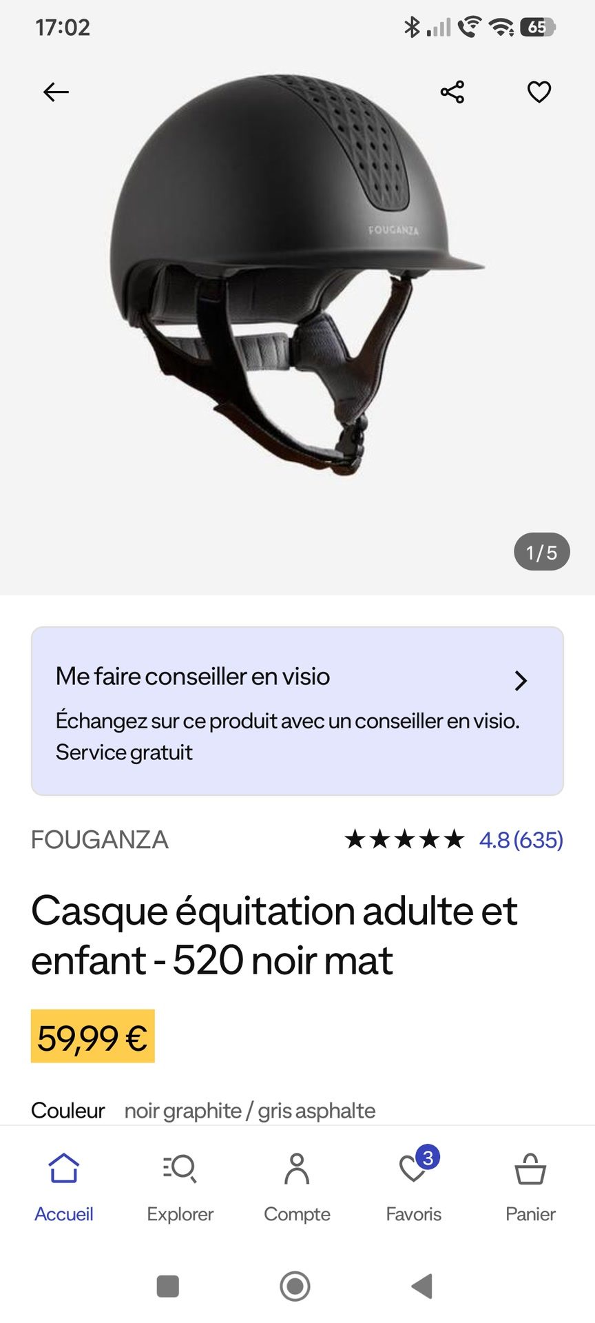 Casque équitation Fouganza, média 5