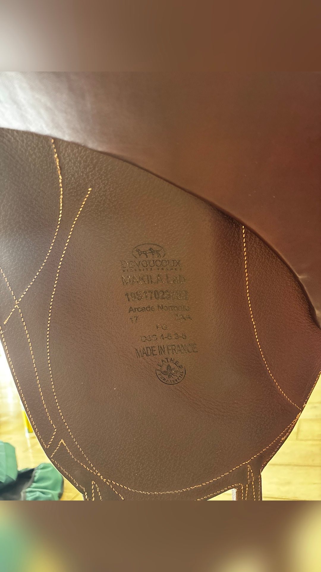 Selle Makila Lab Double Avance 17’ havane, média 6