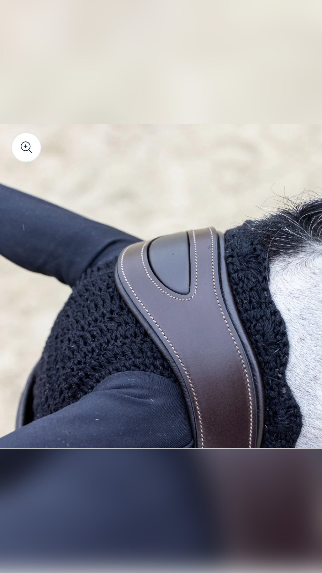 Bridon cheval noir, média 3