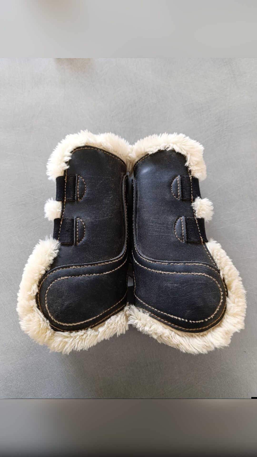 Guêtres mouton Kentucky en cuir noir, média 2