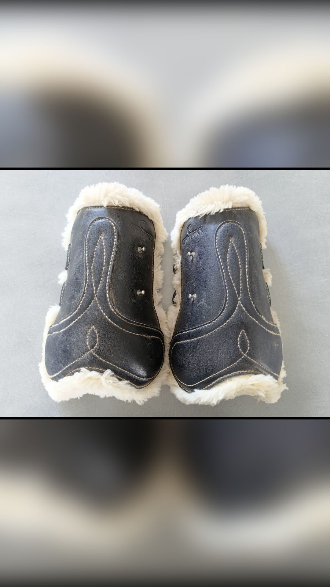 Guêtres mouton Kentucky en cuir noir, média 3