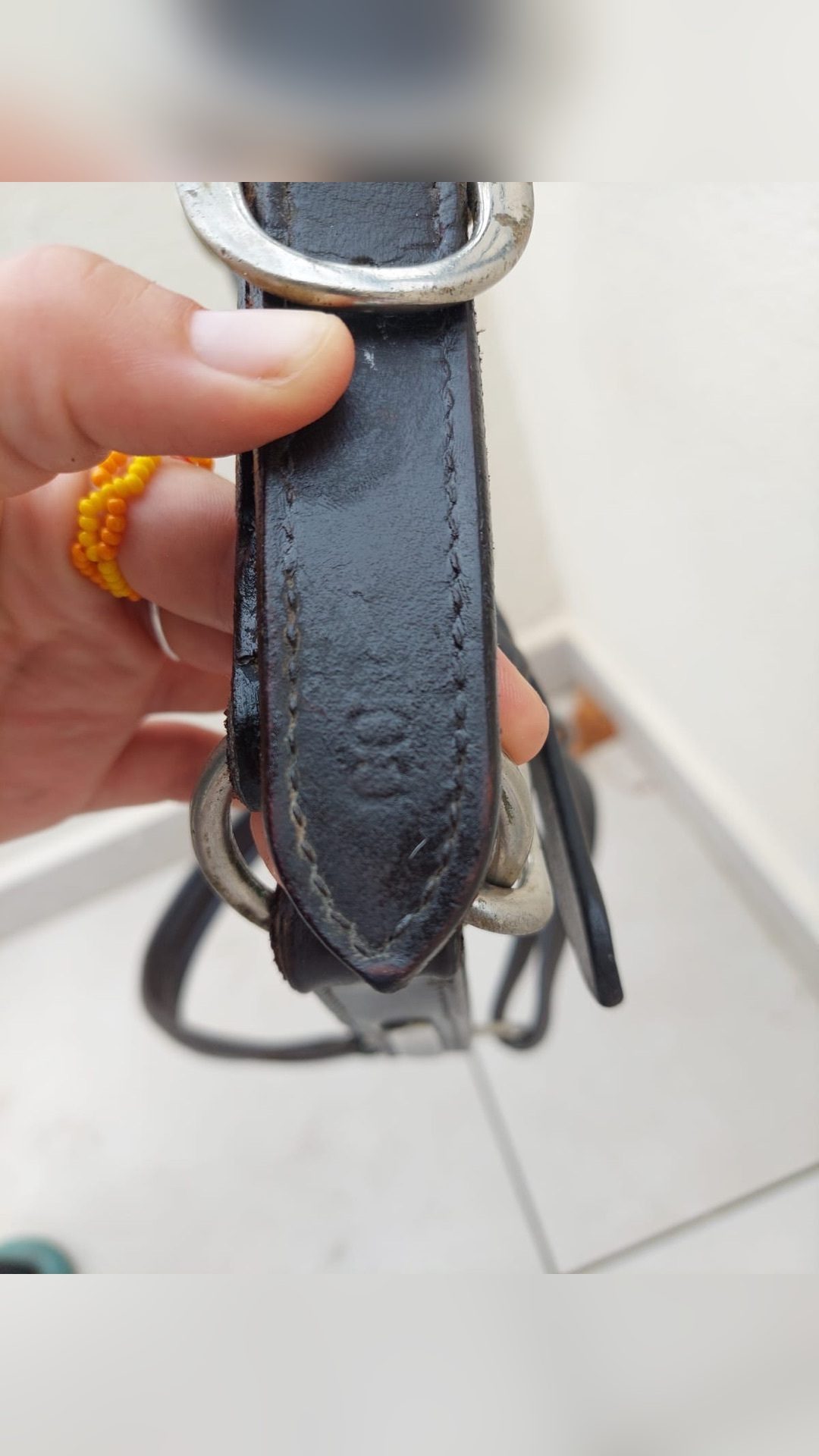 Licol en cuir taille COB marron, média 2