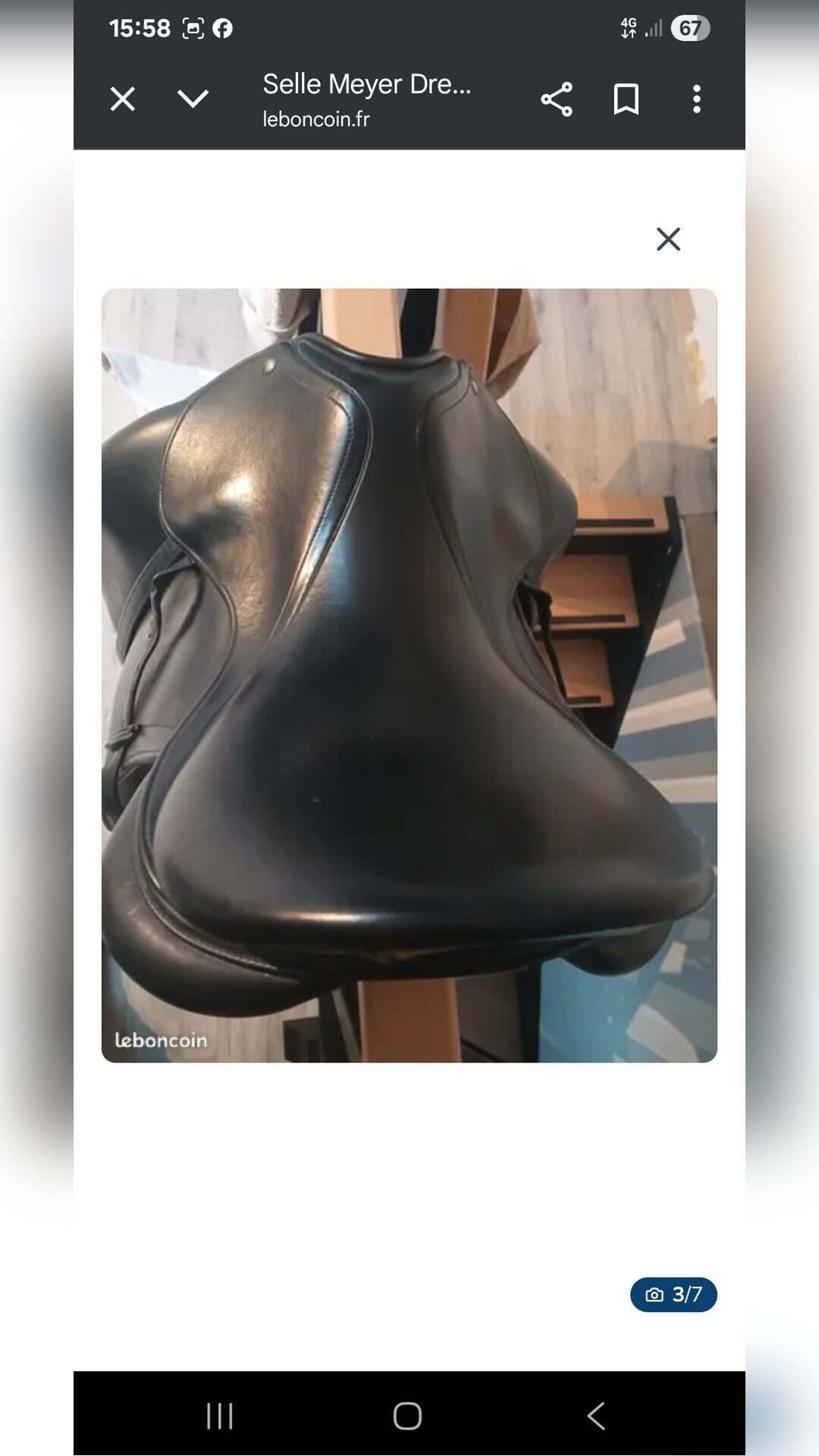 Selle Meyer de dressage 17.5" 2016 quartier taille 3, doublée veau, média 3