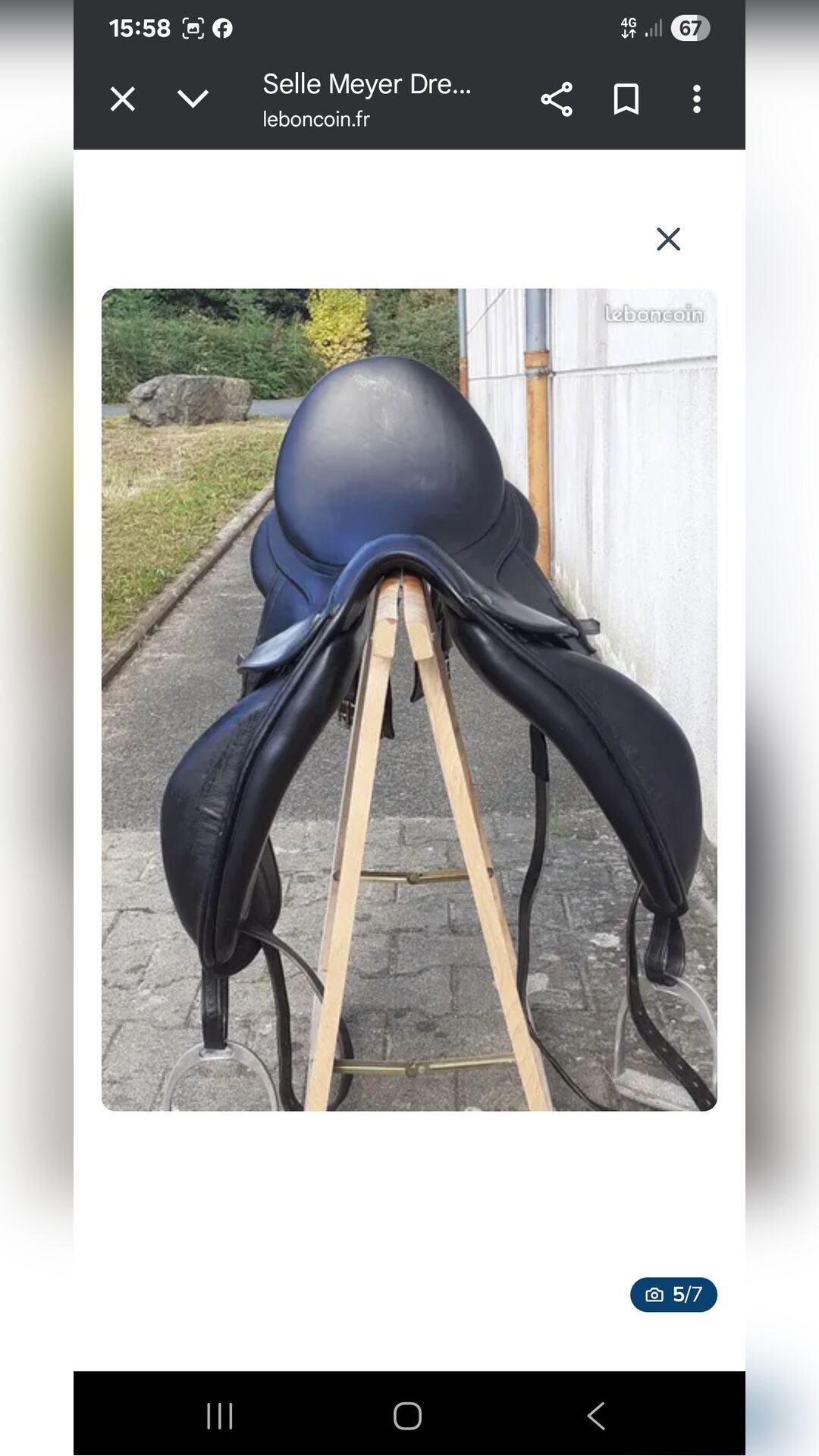 Selle Meyer de dressage 17.5" 2016 quartier taille 3, doublée veau, média 4