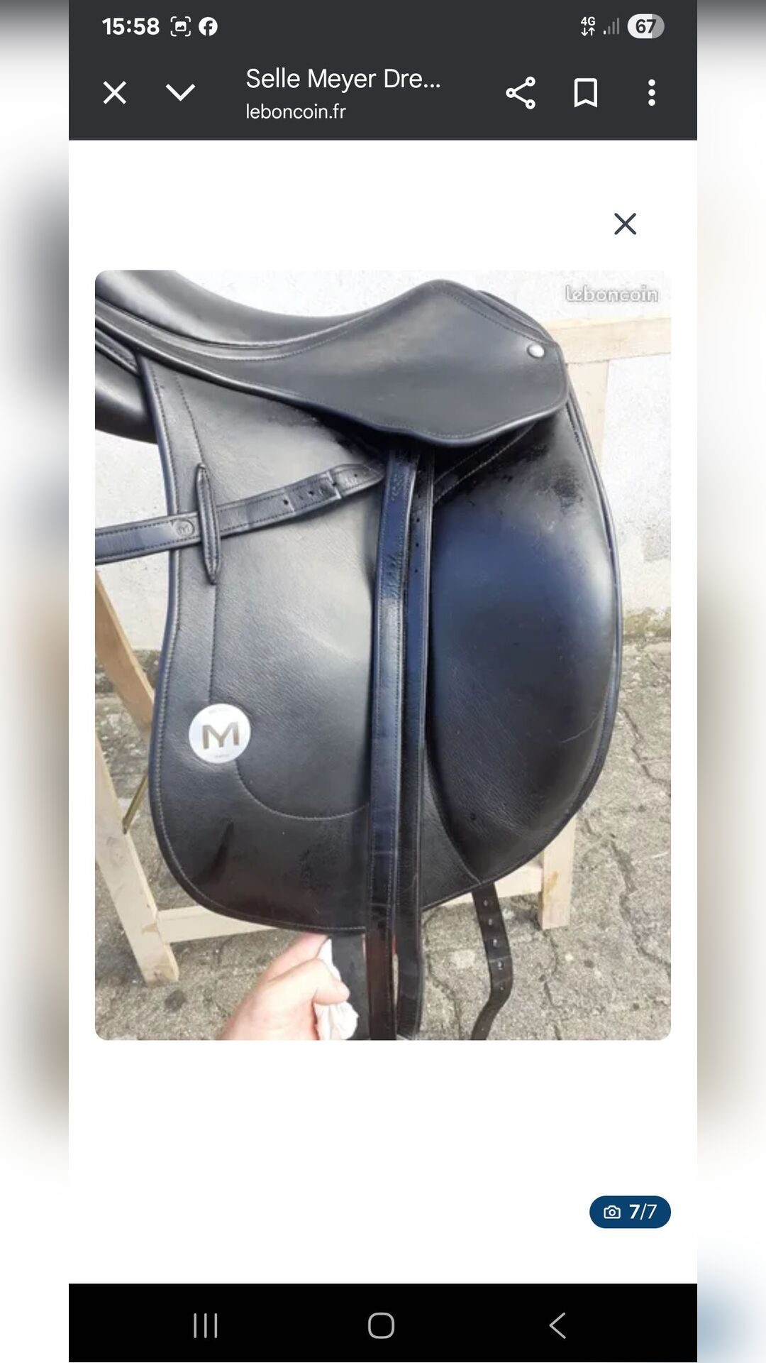 Selle Meyer de dressage 17.5" 2016 quartier taille 3, doublée veau, média 5