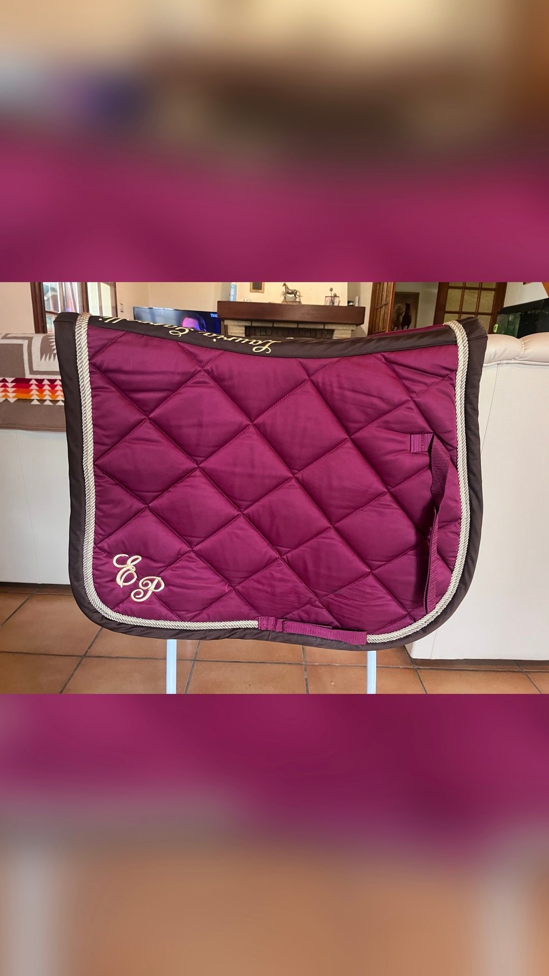 Tapis Lauria Garelli brodé E P, média 10