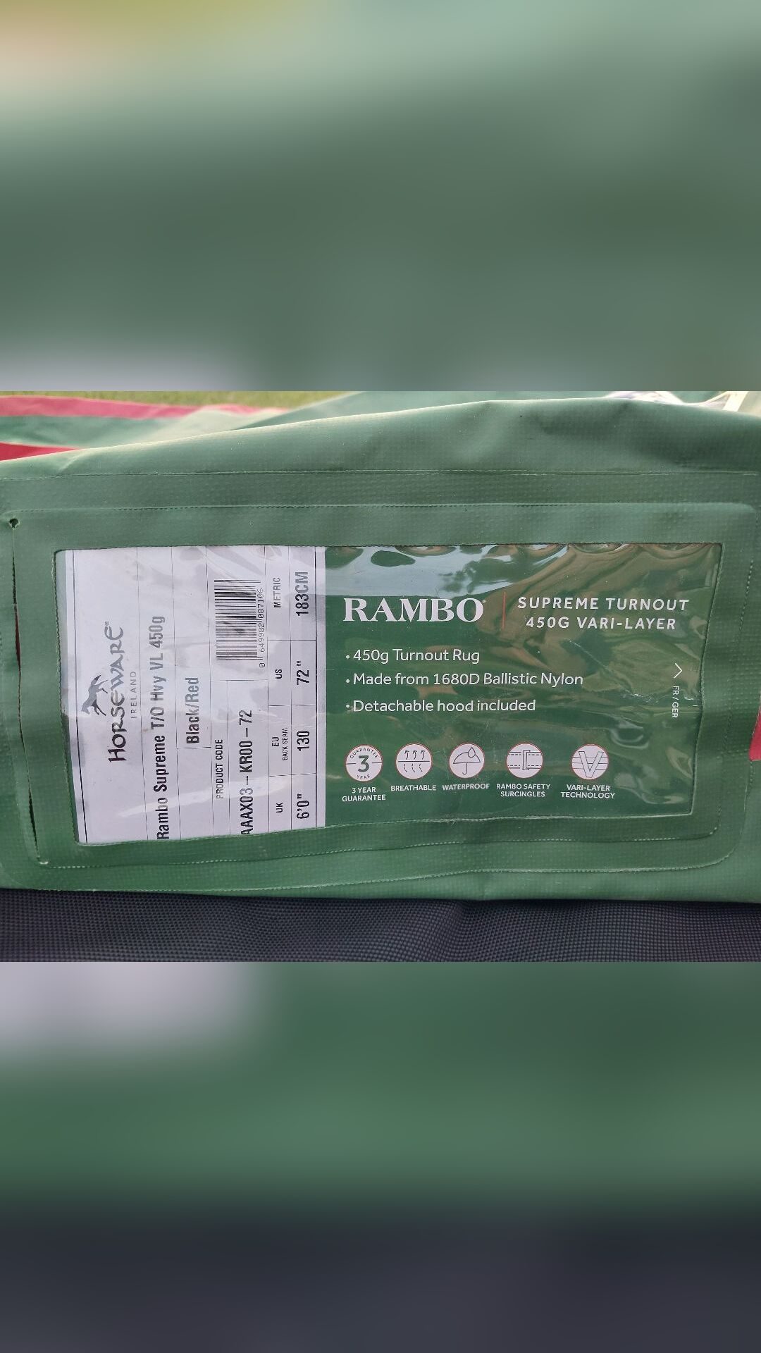 Couverture Rambo Suprême 1680D heavy vari-layer 6'', média 10