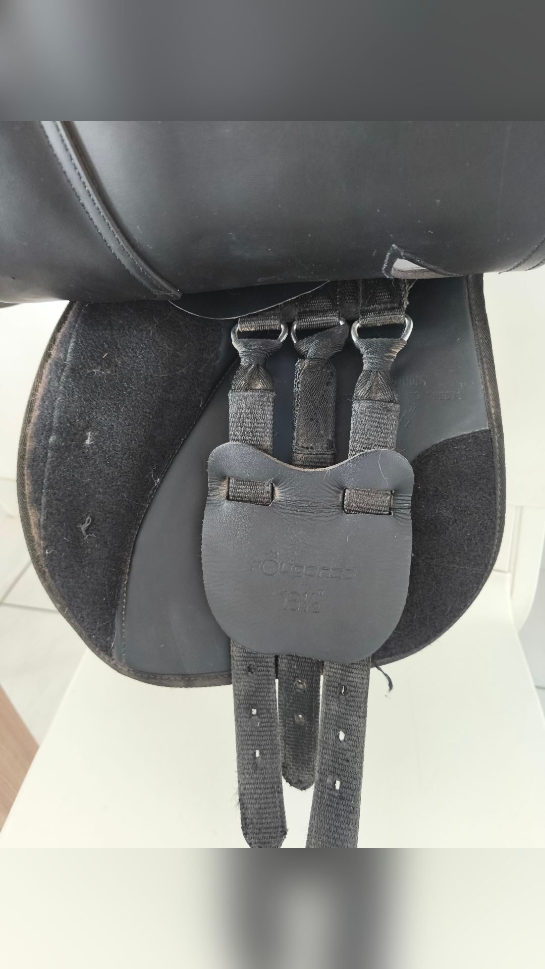 Selle mixte Fouganza 16,5" noir, média 5