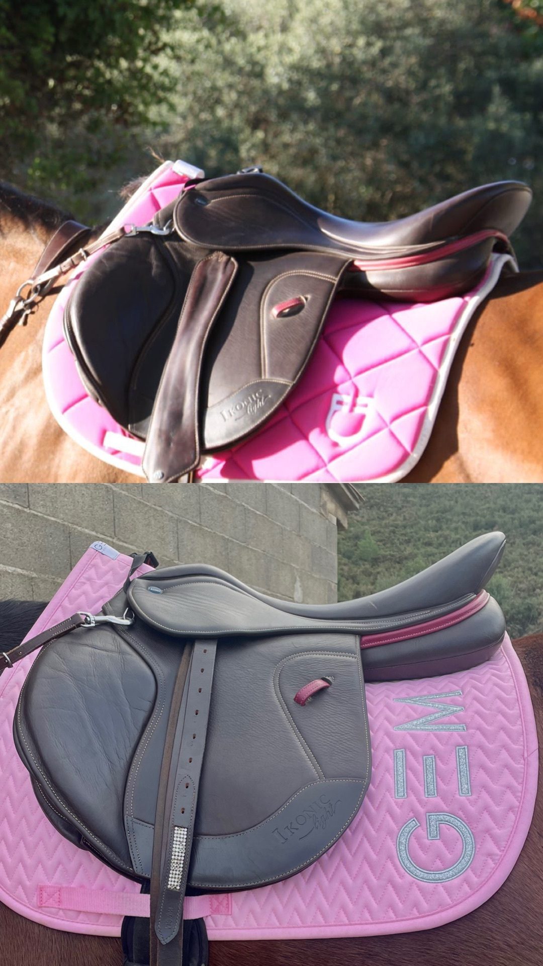 Selle marron et rose à vendre, média 2
