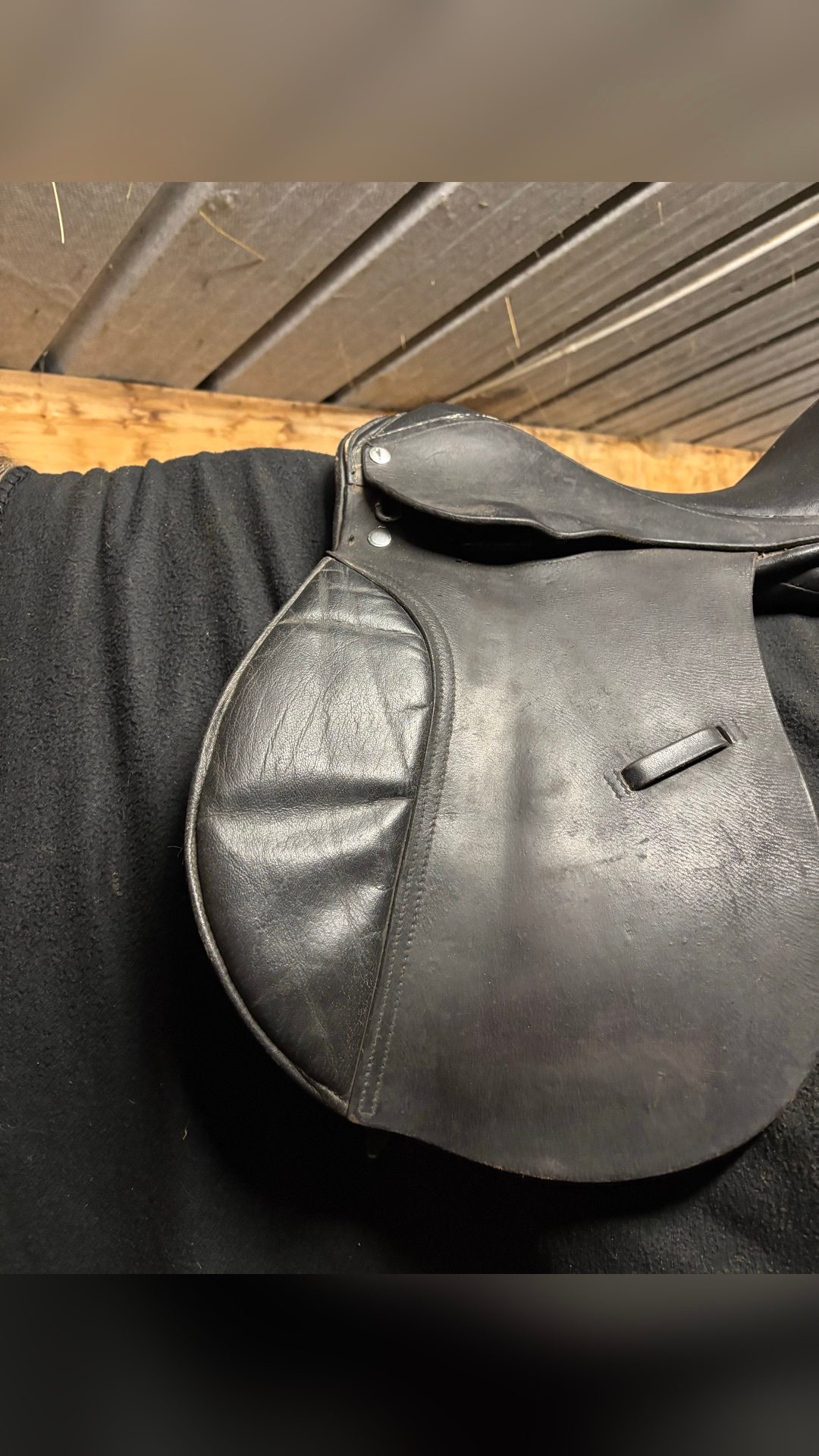 Selle en cuir noir 16,5 pouces, média 2