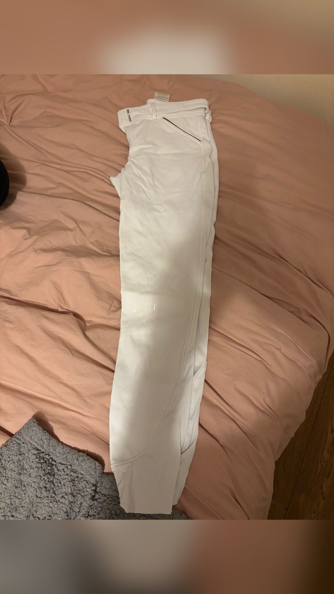 Pantalon Pénélope point sellier blanc, média 2